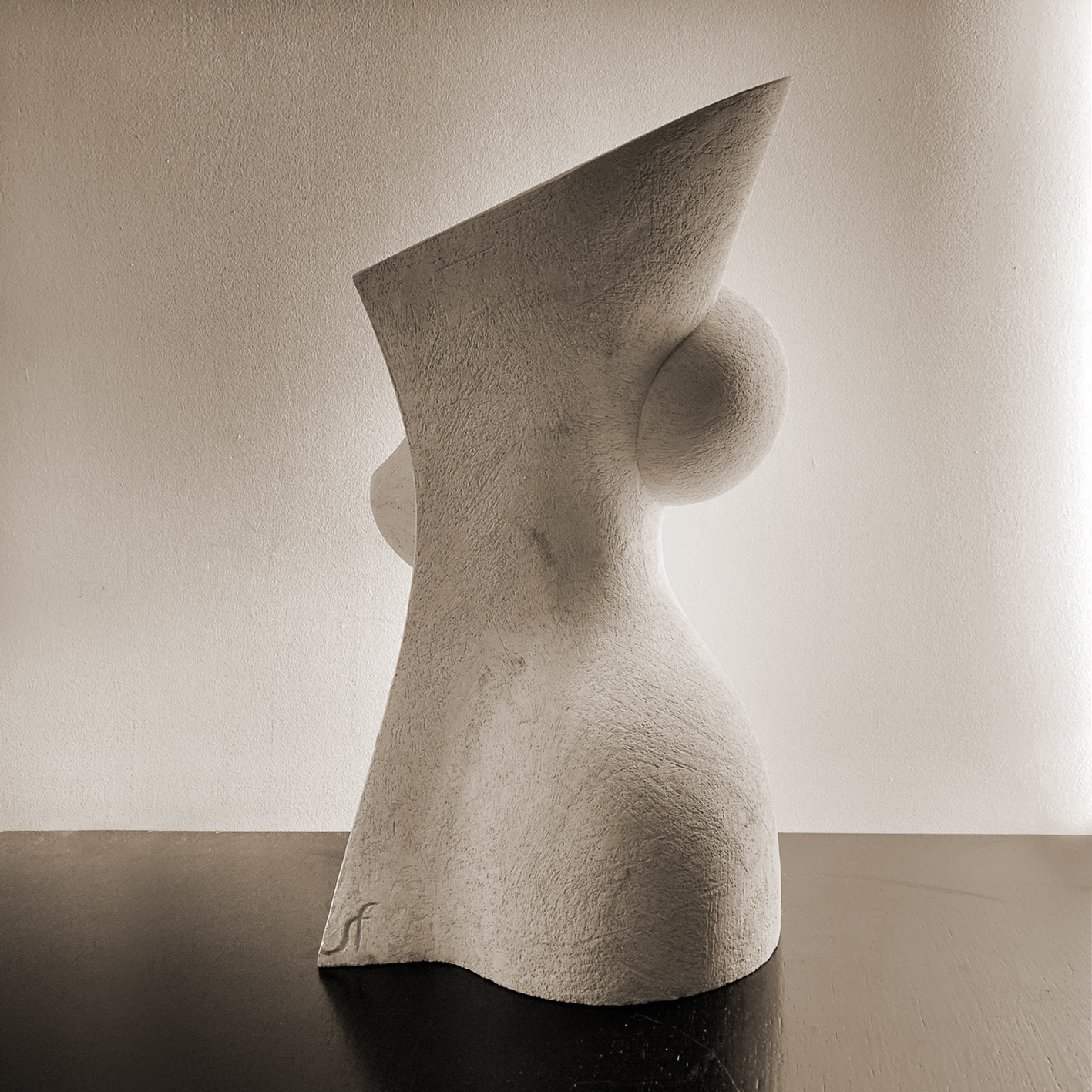 Sergio Franceschini - Artiste Sculpteur - Rue Moinon - Paris - Buste - Terre